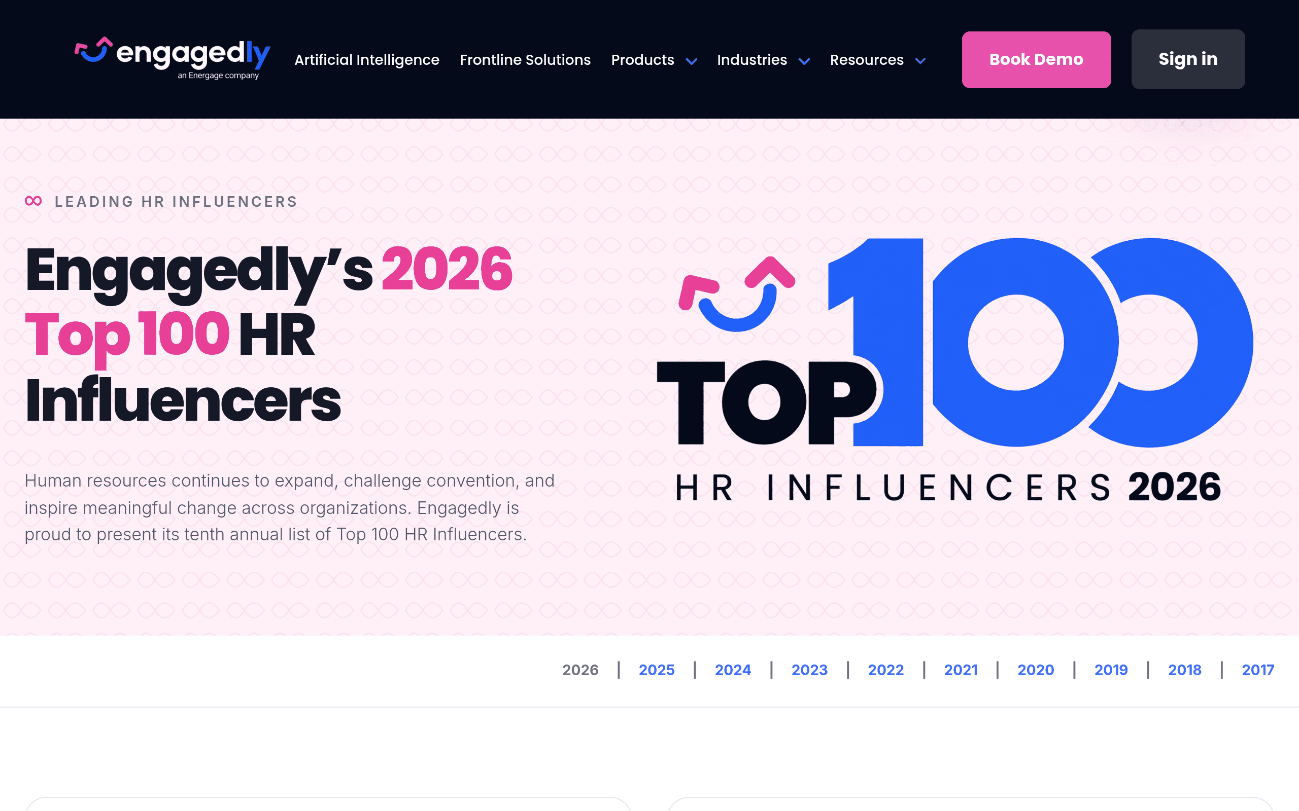 Engagedly Names Its 2026 Top 100 HR Influencers